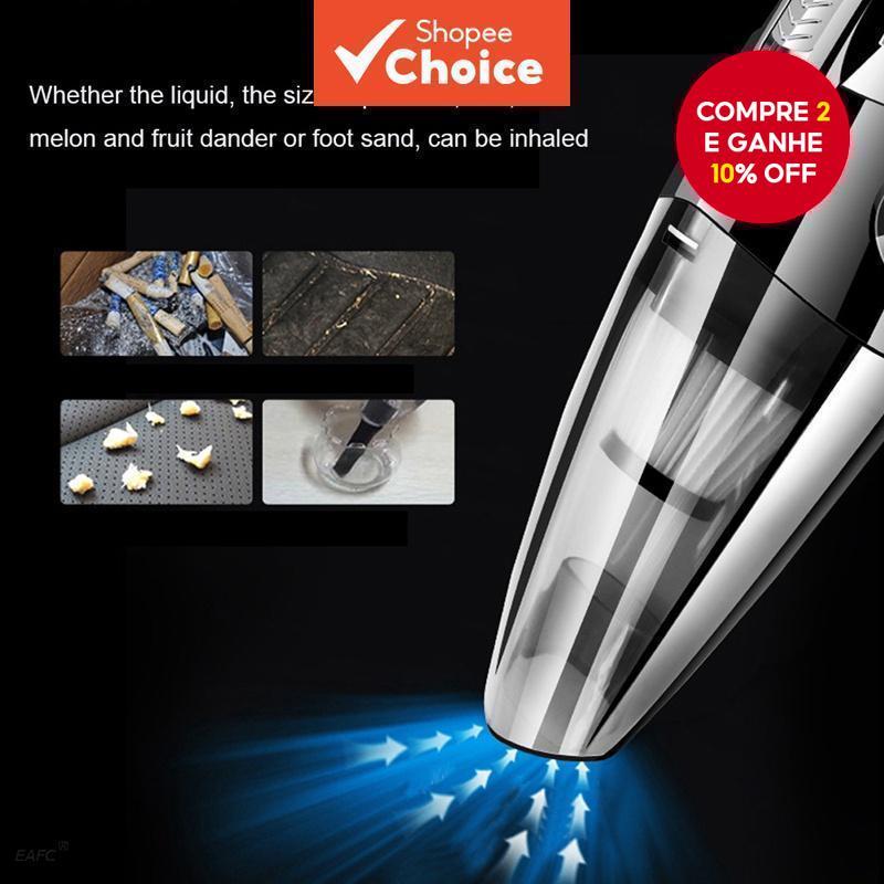 Novo Conjunto de Aspirador Portátil Sem Fio 4200Pa 40W com Potente Sucção Ciclônica, Carregável 6053 para Carro, Casa e