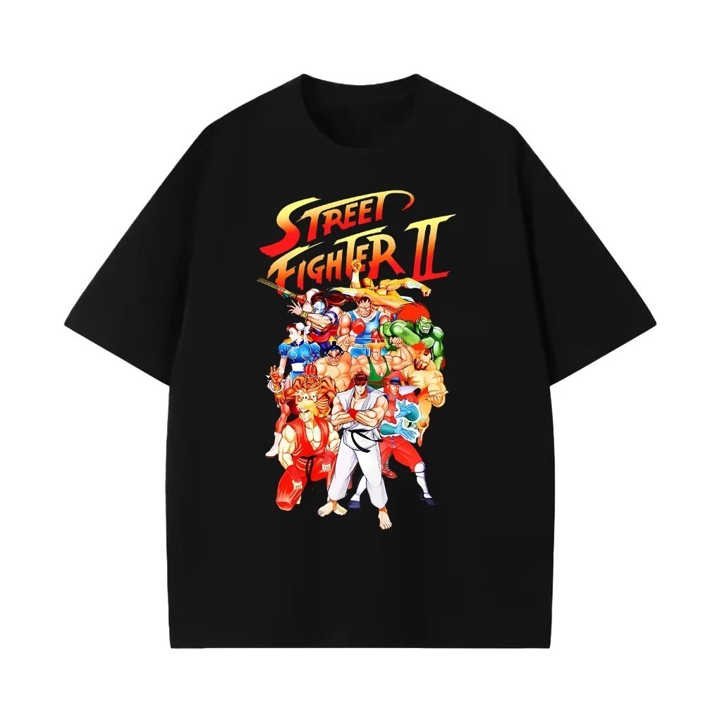 Camisa Street Fighter 2 Personagens Jogo Vintage Video Game Camiseta Basica e Oversized Unissex