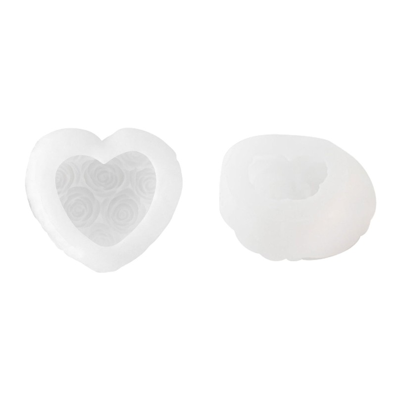 Hi * 2 Unidades Moldes Silicone Coração Rosa Grau Para Assar