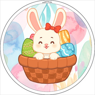 Capa de Painel Redondo: Páscoa - Helanca, com elástico em Oferta na Shopee