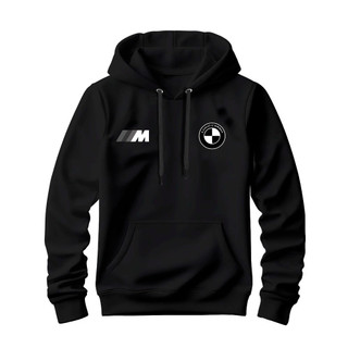 Moletom Masculino Canguru Premium Blusa de Frio Estampado BMW Blusa Frio  Algodão