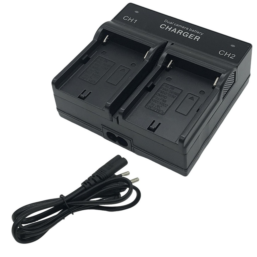 Carregador duplo p/ baterias F970/F570/F550 S