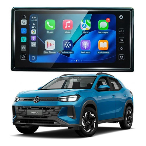 Pelicula Protetora de Tela Multimidia Original Novo Volkswagen Tera 2025 2026 2027 + Kit  Instalação