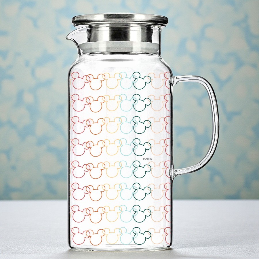 Jarra de Vidro com Tampa Hermética - Mickey Colors - 1,8l - Disney Original - 1 unidade - Rizzo