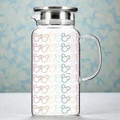 Jarra de Vidro com Tampa Hermética - Mickey Colors - 1,8l - Disney Original - 1 unidade - Rizzo