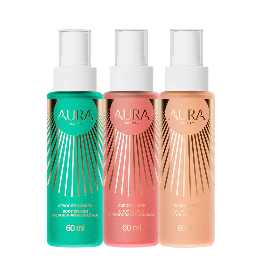 Aura Beauty Kit Trilogia das Deusas Body Splash Travel Size (3 produtos) em Oferta na Shopee