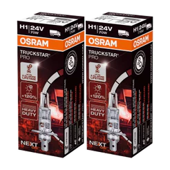 Par Lâmpada Osram Truckstar Pro H1 24v 70w 3200k P/ Caminhão