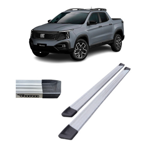 Estribo Fiat Toro Plataforma De Alumínio Prata Prateado