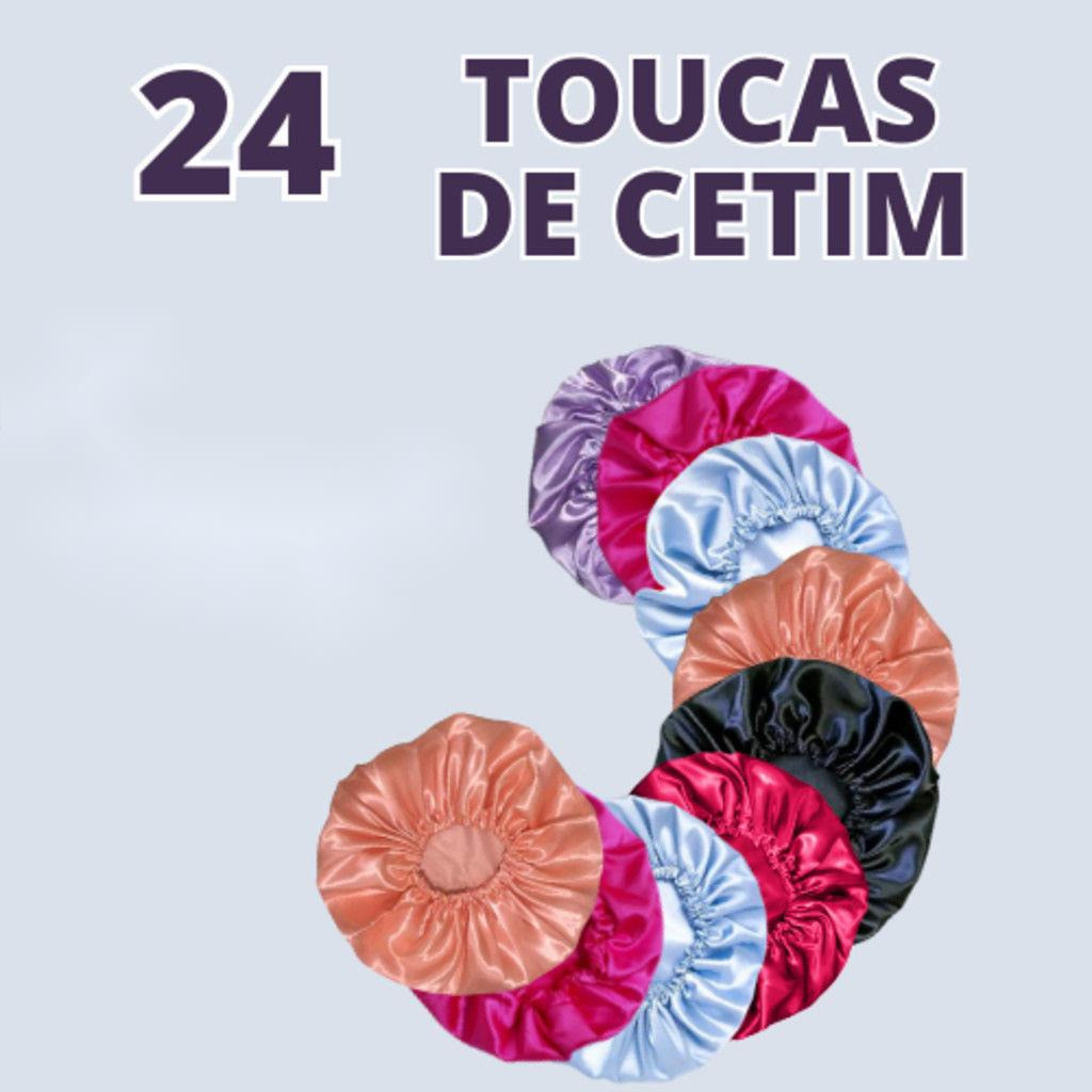 Kit 24 Toucas de Cetim,touca de cabelo,touca para cabelo,touca,touca de banho,touca pra hidratação,touca,hidratação.