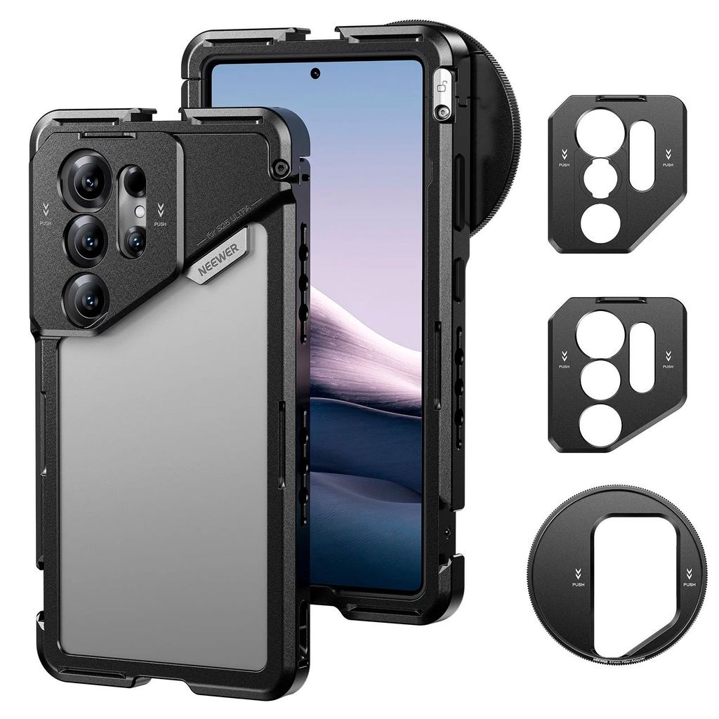 Suporte Cage Para Celular Samsung Galaxy S25 Ultra Neewer PA082 Com Adaptadores 