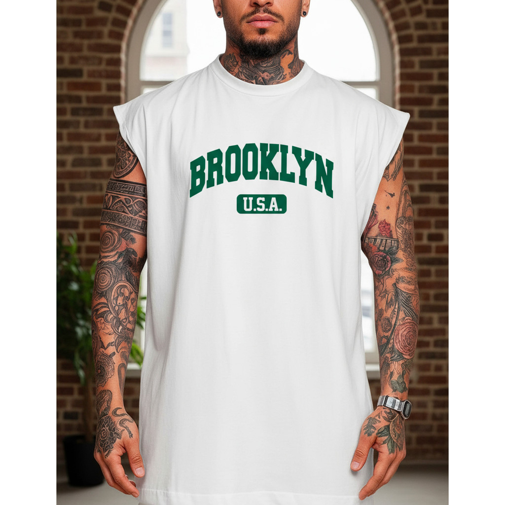 Regata Over Machao Brooklyn Algodão 30.1 Penteado Modo Verão