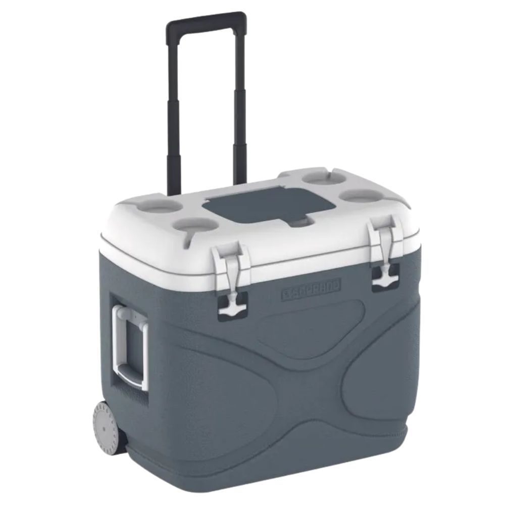 Caixa Térmica Cooler C/Rodas Everest 45 Litros Cinza Soprano em Oferta na Shopee