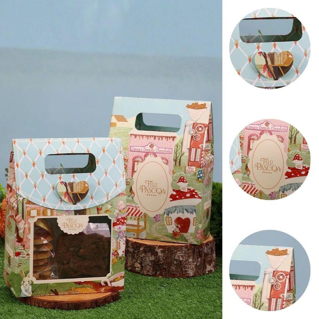 10 SACOLA COM VISOR P PÁSCOA 20X7X14 VILA ENCANTADA 5675 ( PASCOA JANGO 2026 )