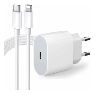 Kit Carregador De iPhone Fonte com Cabo Carregamento Rápido 1M PD 20w LOJA