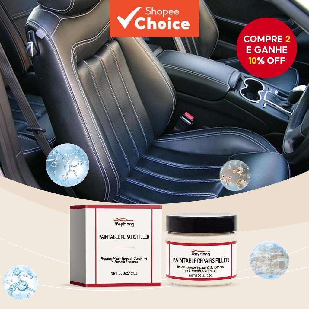  Rayhong Creme de Reparo de Couro para Banco de Carro, Pasta de Renovação de Superfície de Sofá, Composto de Cobertura