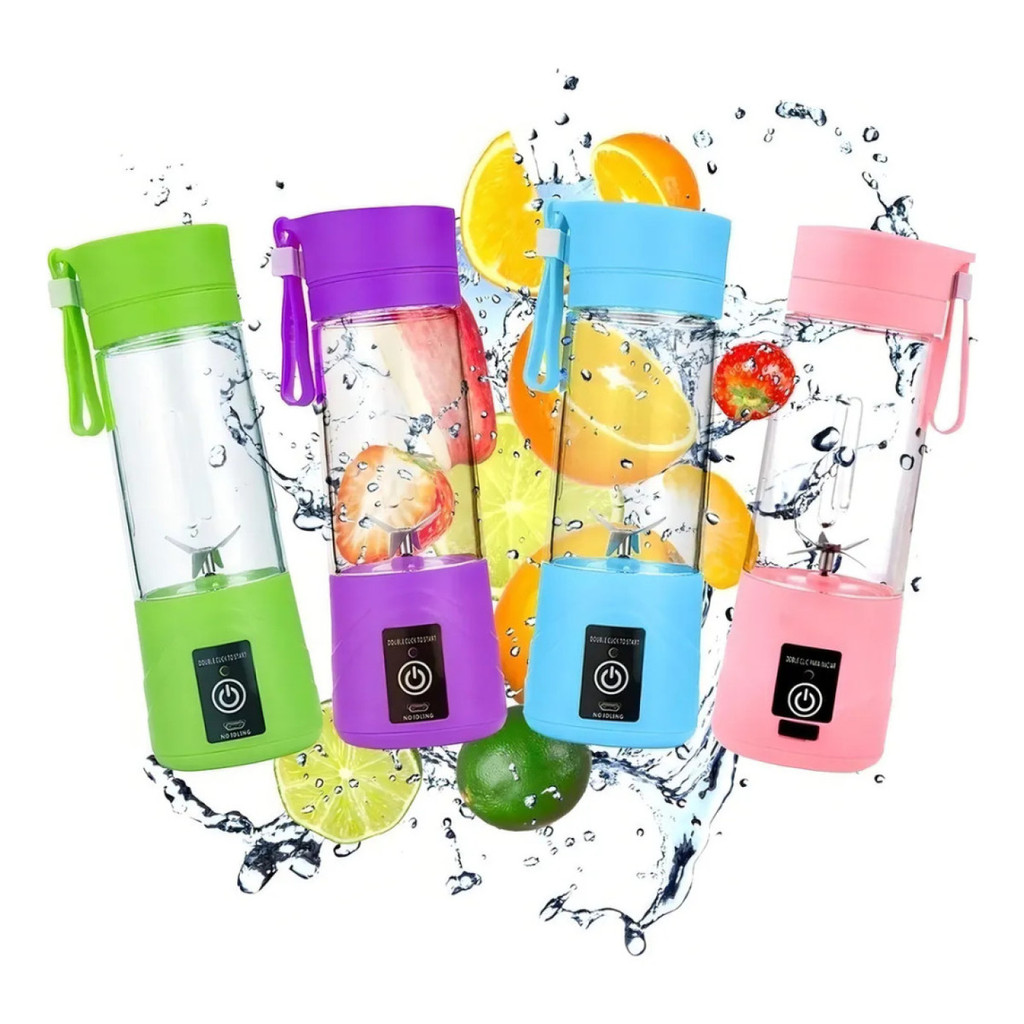 Mini Liquidificador Cor Sortida portátil mini USB sem fio com 6 lâminas liquidificador recarregavél