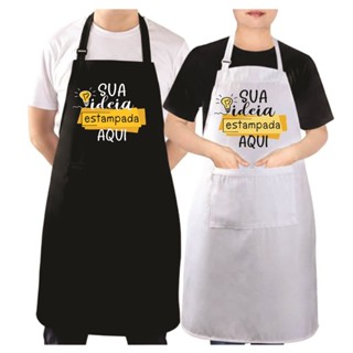 Kit 10 Avental Personalizado Com Sua Arte em Oferta na Shopee