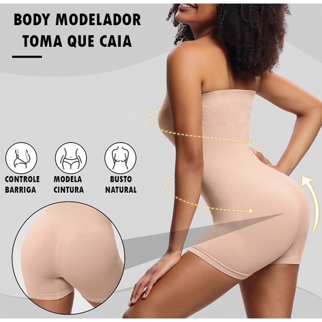 Macaquinho Modelador Tomara Que Caia Sem Bojo Empina Bumbum