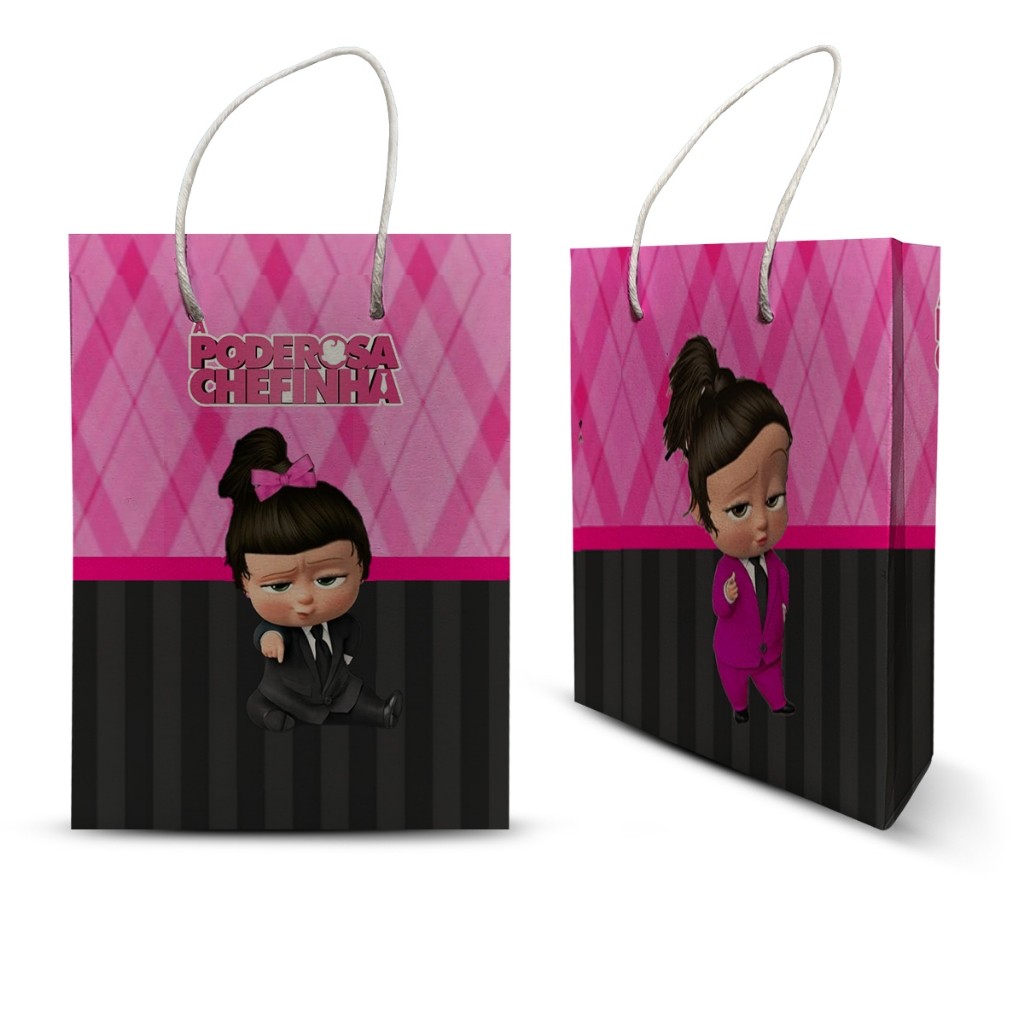 10 SACOLINHA PERSONALIZADA TEMA PODEROSA CHEFINHA LEMBRANCINHA MILK DE FESTA
