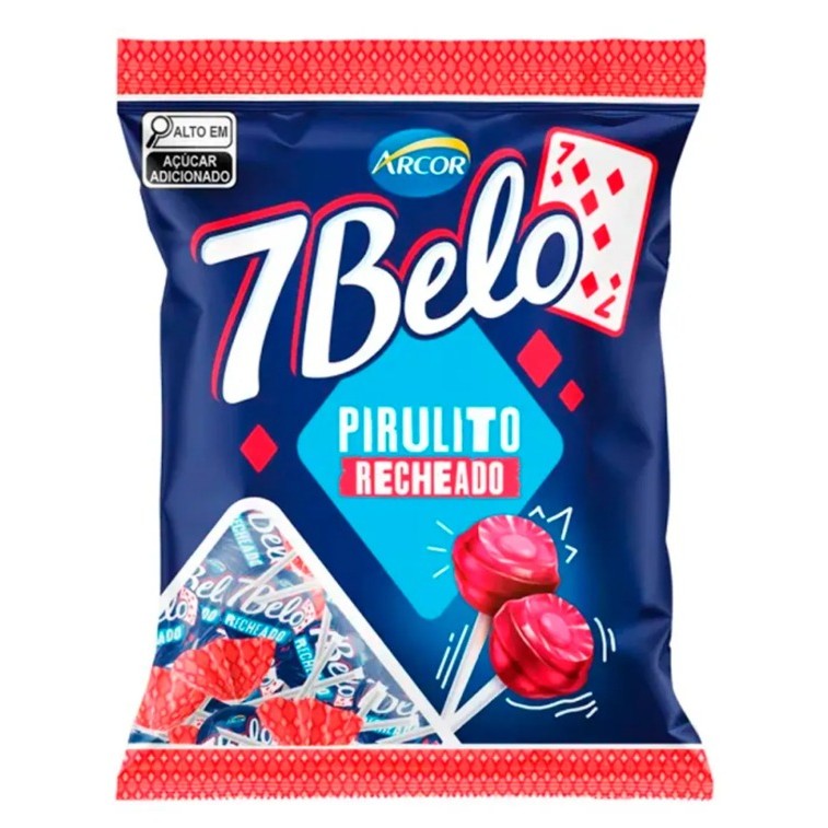 Pirulito Arcor 7 Belo Framboesa 10 Unidades em Oferta na Shopee
