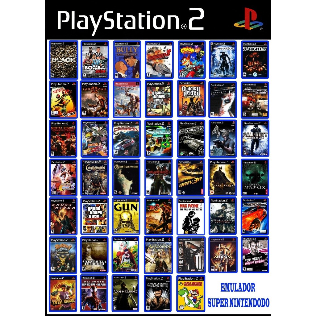 5 jogos de ps2 a sua escolha, só deixar na descrição os jogos, qualquer um