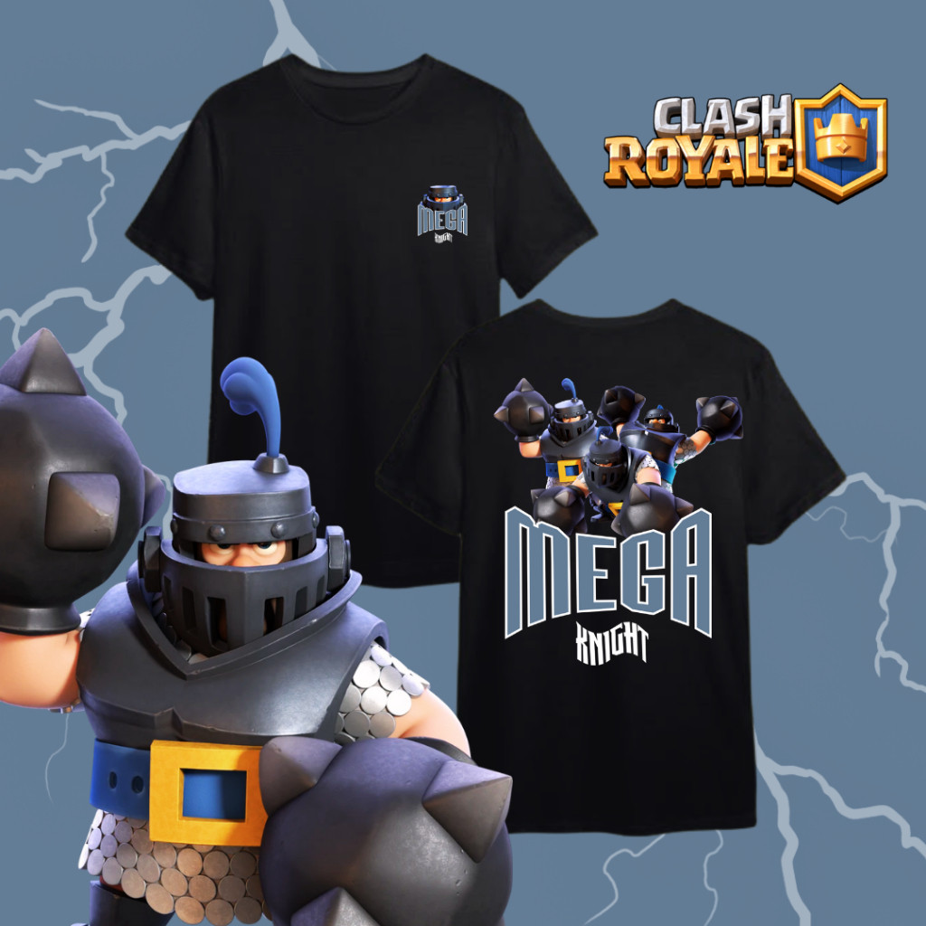 Camiseta Camisa Básica Unissex Clash Royale MEGA CAVALEIRO 100% Algodão Confortável - Envio Rápido