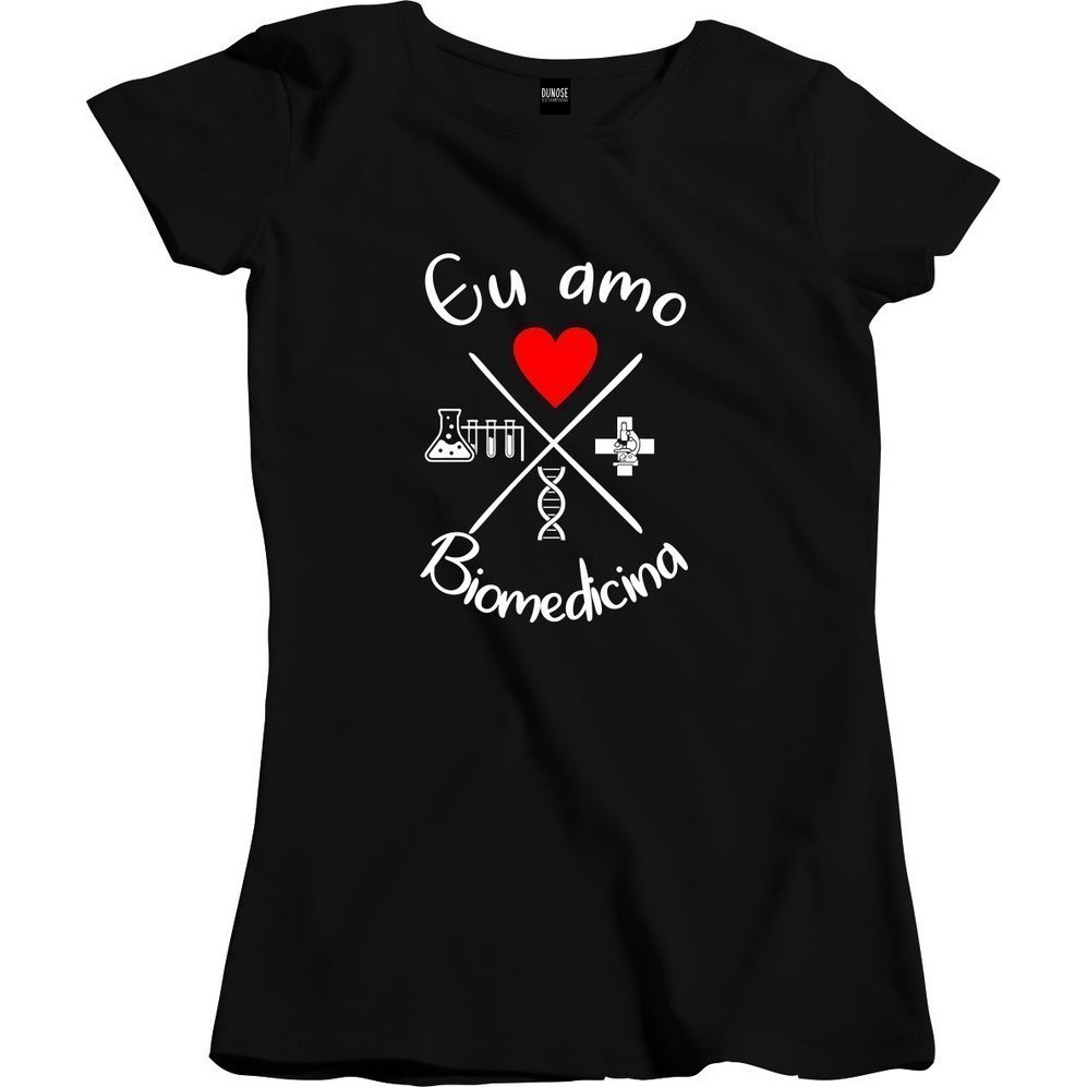 Linda Camiseta Premium t-shirt Linda T-shirt  Feminina Curso Profissão Eu Amo Biomedicina Envio Imediato Postagem Rapida