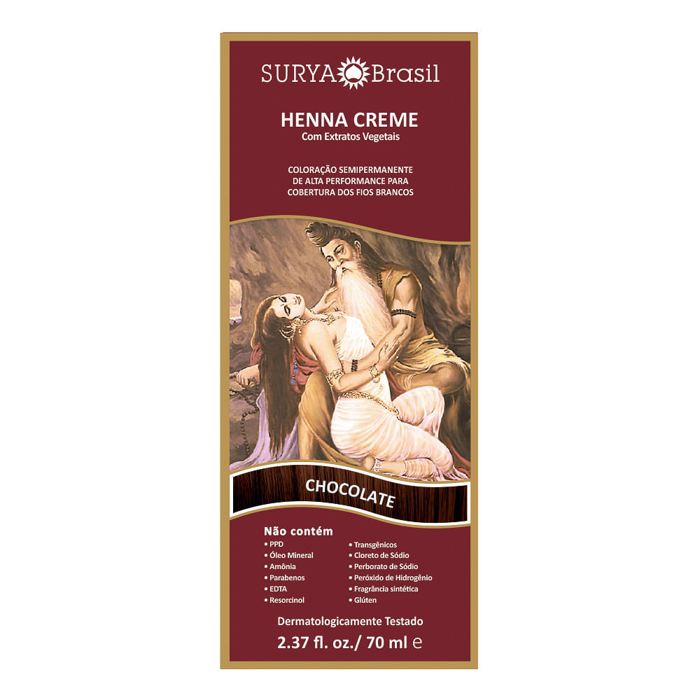 Henna Creme Surya Brasil Chocolate Kit
