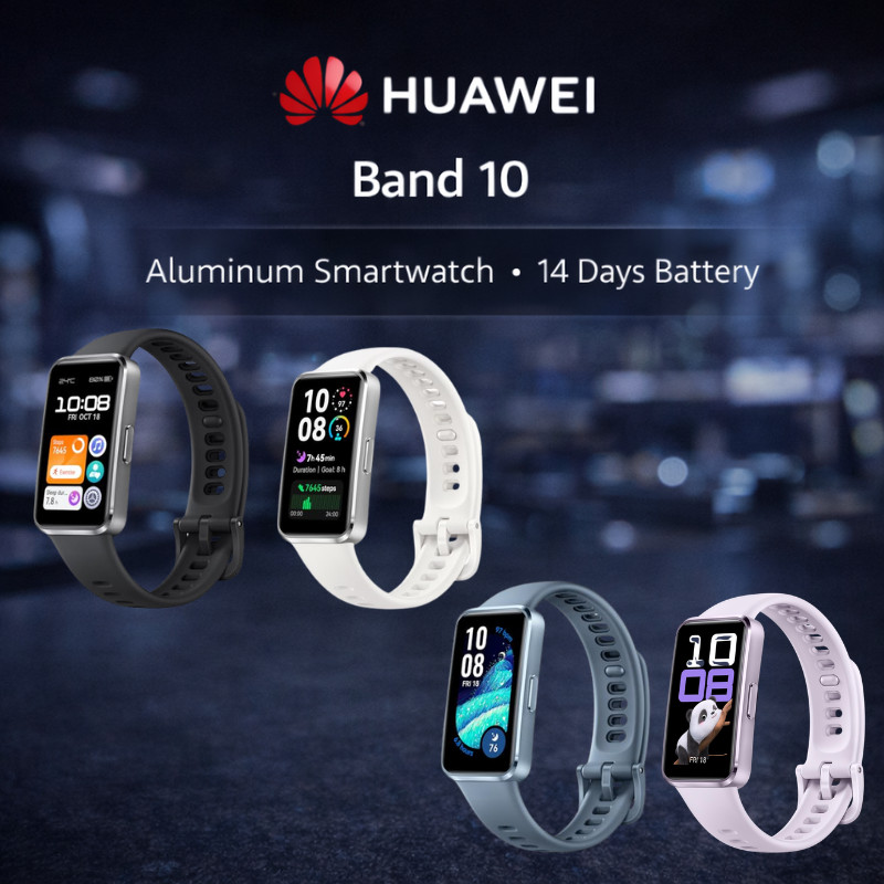 HUAWEI Band 10 Alumínio Edition-Smartwatch Com Ajuste Confortável , Monitoramento De Emoções , Gerenciamento De Sono Em 24 Horas , Bateria De 14 Dias , Carregamento Rápido , Notificações De Linha , Detecção De Perturbação Respiratória Do , Design Leve E E