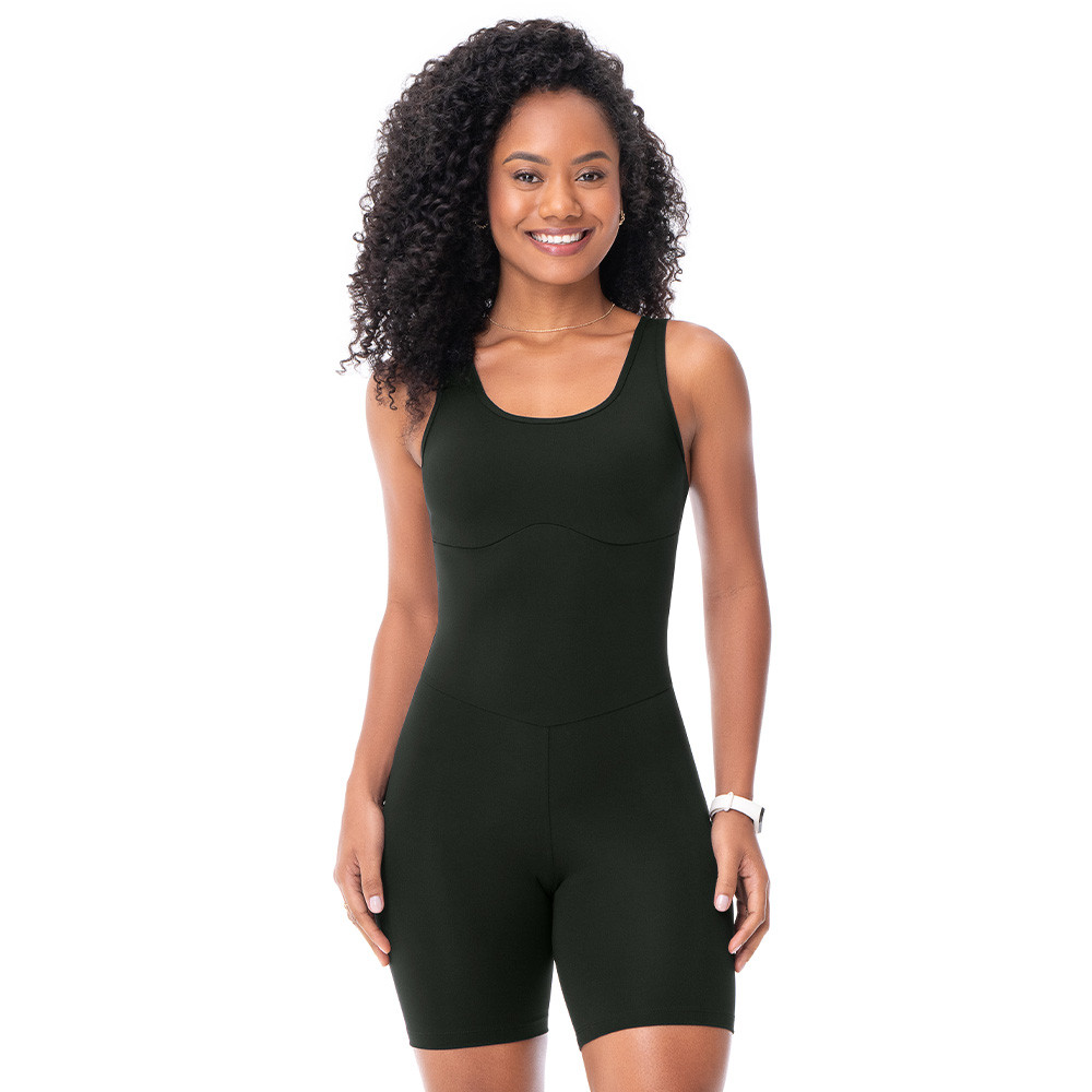 Macaquinho Fitness Compression Preto