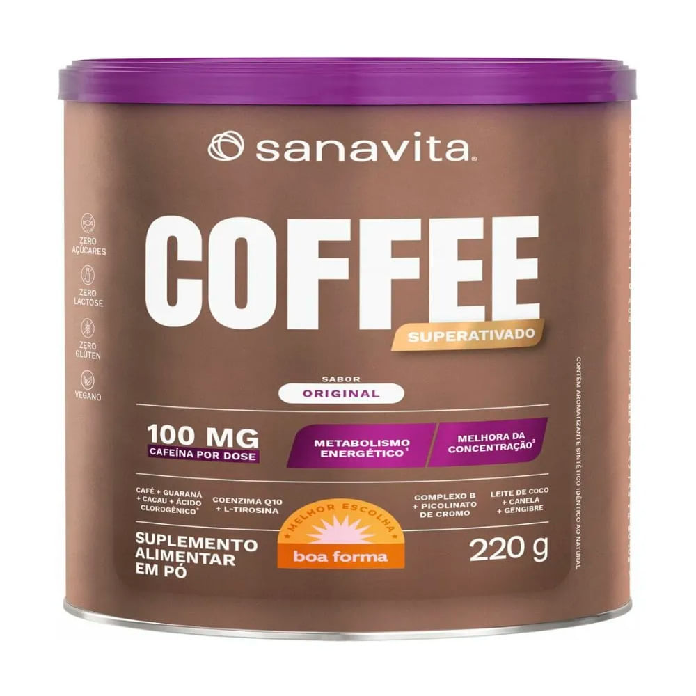 Coffee Superativado Sanavita Sabor Original 220g em Oferta na Shopee