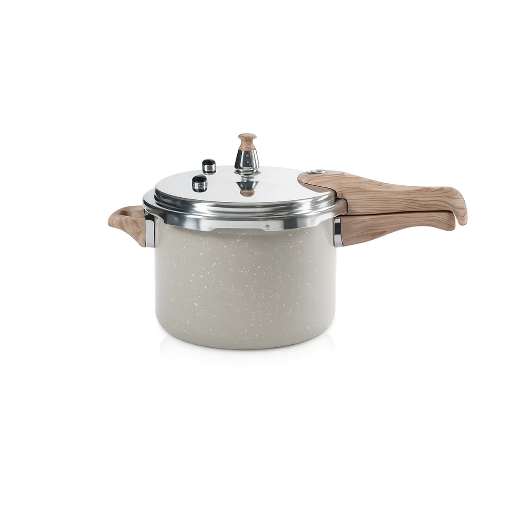 Panela de pressão 4,5l cream oster em Oferta na Shopee