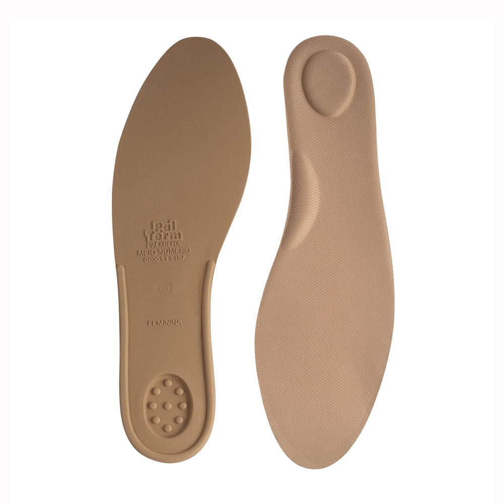 Palmilha Meio-Número Palterm Feminina Bege em Oferta na Shopee