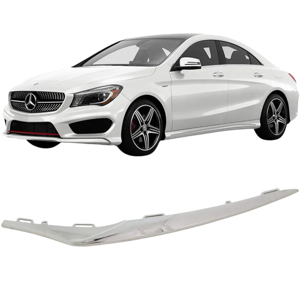 Friso Parachoque Dianteiro Mercedes CLA250 2.0 Sport de 2016 a 2019 Cromado - Esquerdo