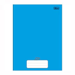 Caderno brochurão capa dura universitário 1X1 96 folhas D mais Azul Tilibra