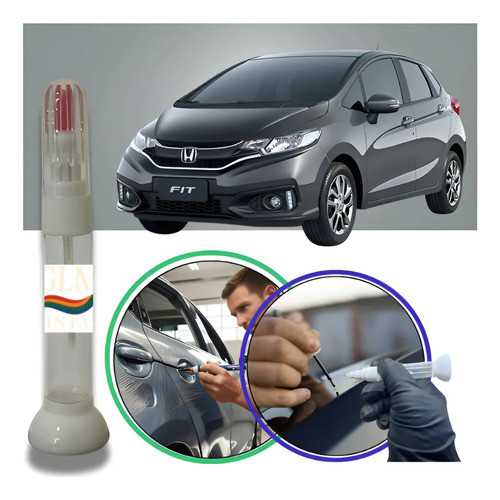 Caneta Tira Risco E Arranhão Honda Cinza Iridium  Nh642 Cinza Iridium