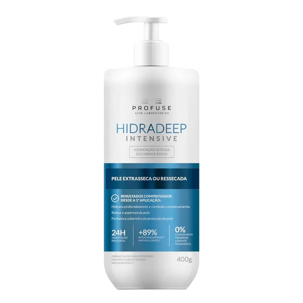 Profuse Hidradeep Intensive Hidratante Corporal Pele Extrasseca ou Ressecada 400g em Oferta na Shopee