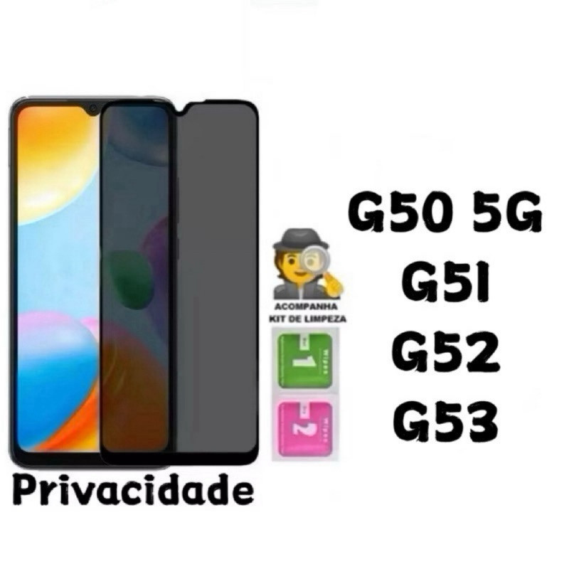 Película de vidro 3D Privacidade Anti Spy Para Motorola G50 G51 G52 G53 5G