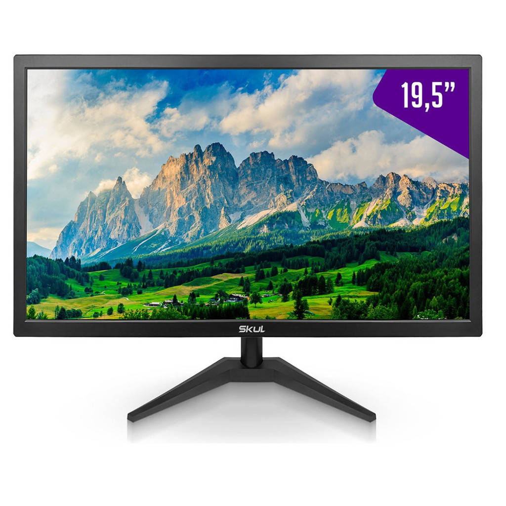 Monitor Led 19.5 Polegadas Skul Hdmi Vga Barato Para Pc