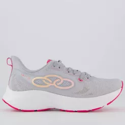 Tênis Olympikus Swift 5 Feminino Cinza e Rosa