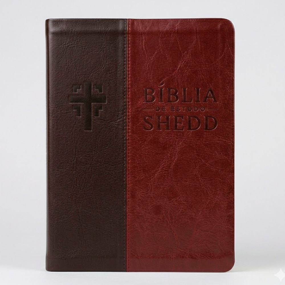 Bíblia de Estudo Shedd | A21 | Couro Sintético Marrom e Café em Oferta na Shopee