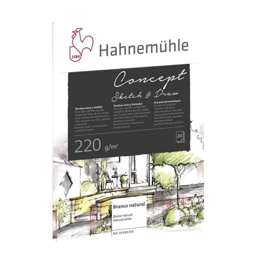 Bloco Desenho Hahnemuhle Concept Sketch e Draw 220 g/m² A3 Com 20 Folhas em Oferta na Shopee