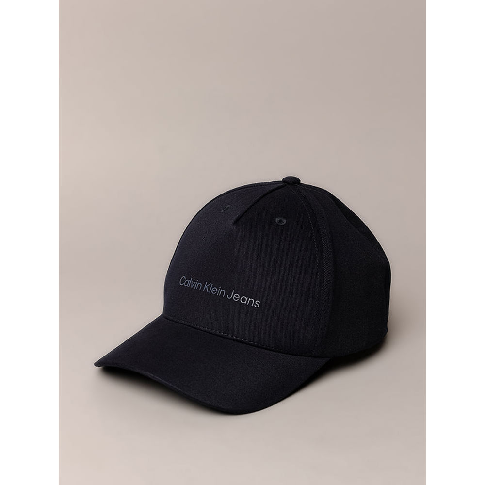 Boné Masculino de Sarja Aba Curva Estampa Logo em Silk Calvin Klein Jeans - Marinho