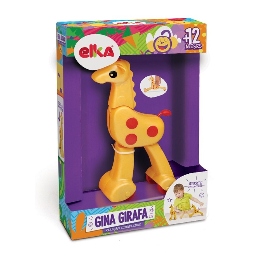 Brinquedo Plástico Gina Girafa 286 - Elka em Oferta na Shopee