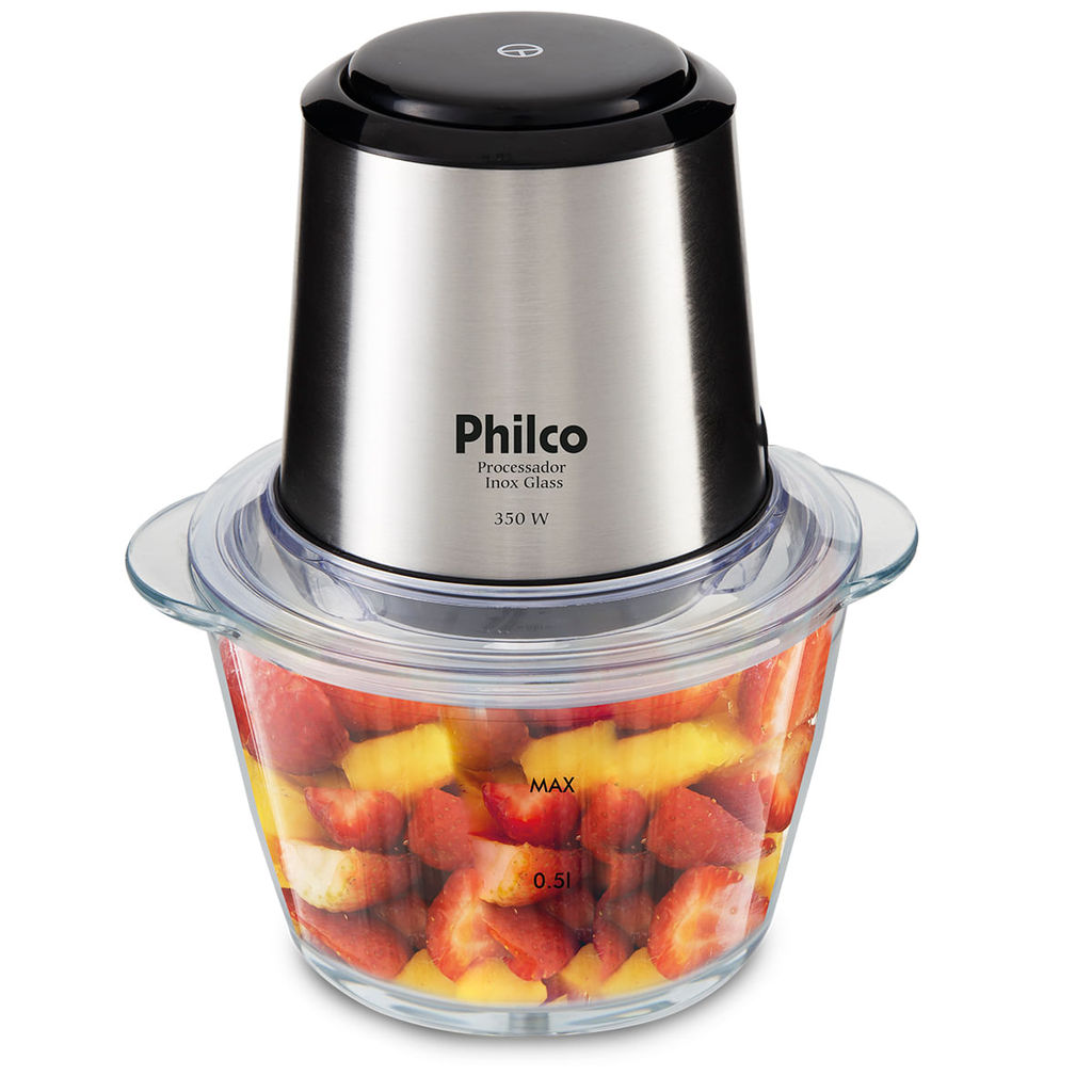Processador Philco Inox Glass 1,2L 350W Função Pulsar PPS01I em Oferta na Shopee