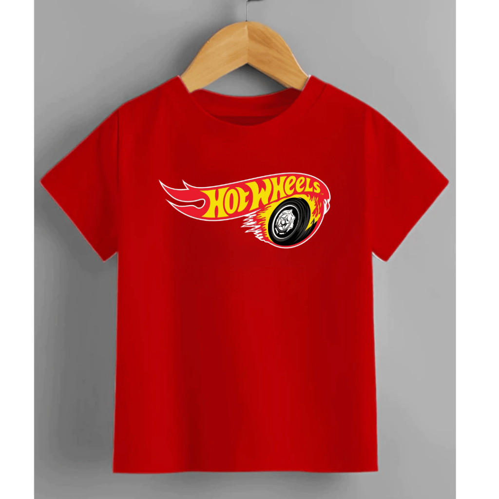 Camiseta Infantil / Juvenil Unissex - Estilosa Hot Wheels - Camisa 100% Algodâo 30.1 - Menino/Menina