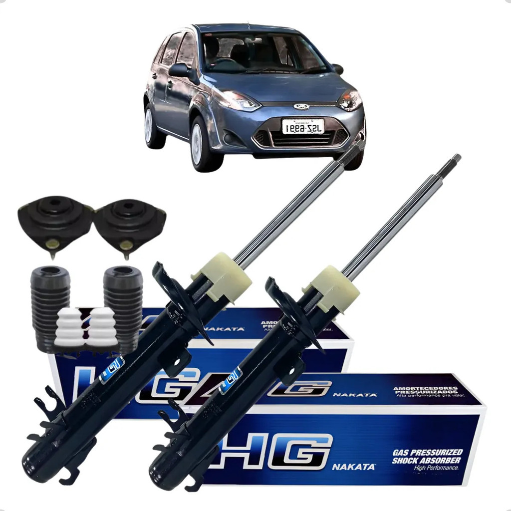 Par Amortecedor Dianteira + Kit Batente Coxim Fiesta Zetec Nakata em Oferta na Shopee