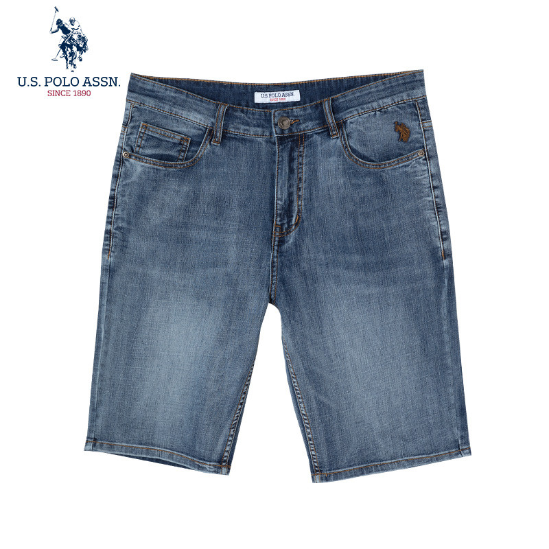 Uspoloassn American Poloassn Association Verão Novo Estilo Shorts Jeans Masculino Casual Slim-fit Five @ -