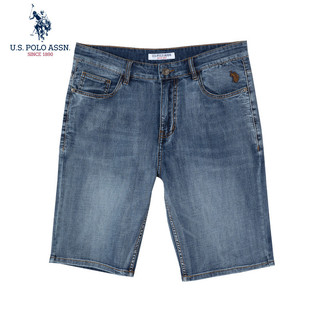 Uspoloassn American Poloassn Association Verão Novo Estilo Shorts Jeans Masculino Casual Slim-fit Five @ -