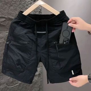 Shorts americanos masculinos novo estilo influenciador moda All-Match Street Wear macacão Casual de secagem rápida solto